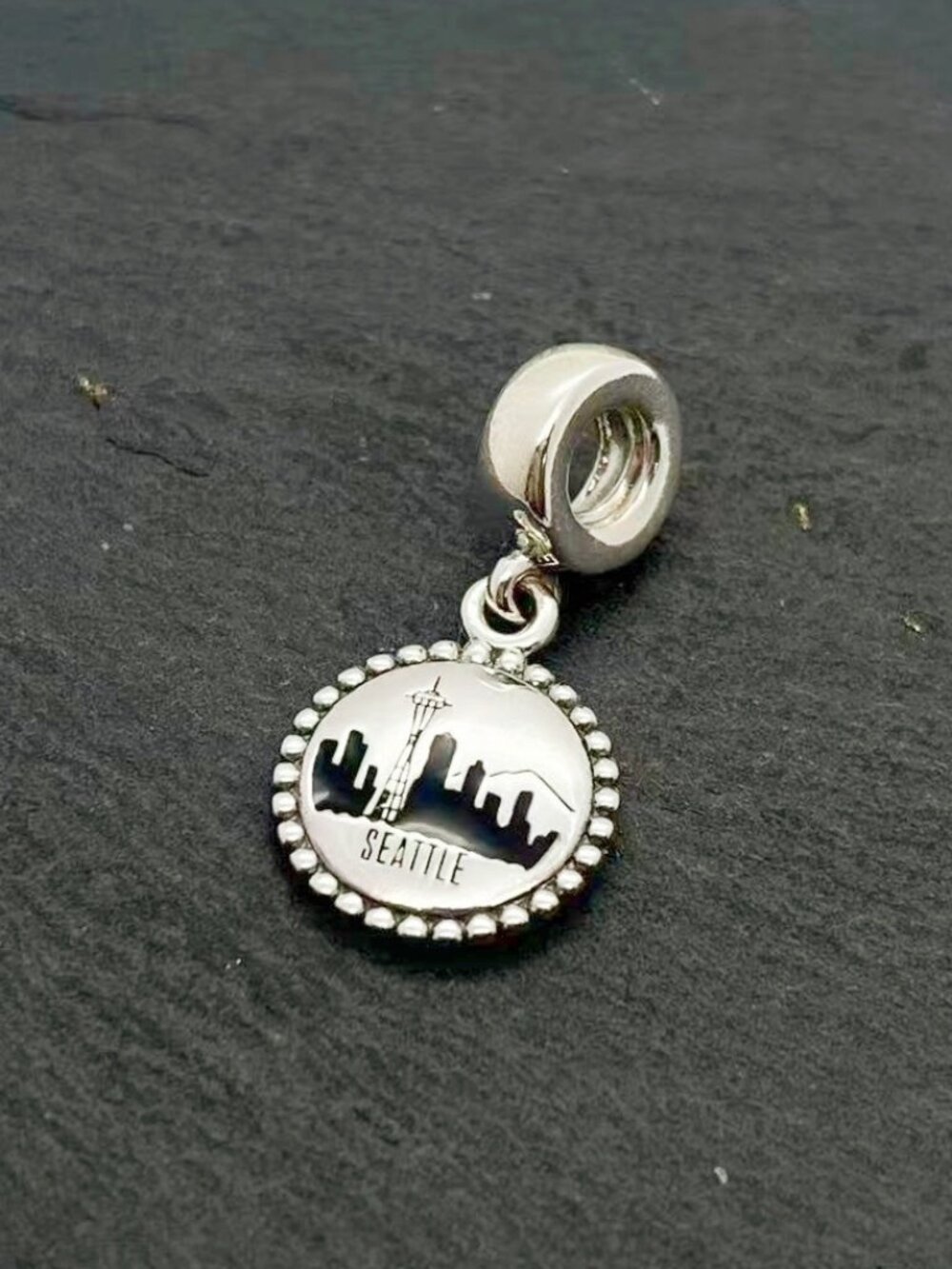Pandora Seattle Exclusive Charm Sterling Silver Dangle Charm Jewelry